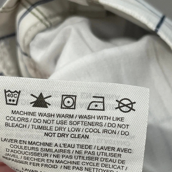 Nike Golf Dri-Fit White Tan Plaid Shorts Performance Sz 34 Stretch 388782-100 - Picture 8 of 9